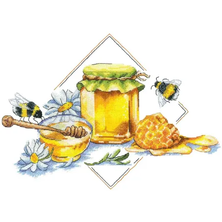 Cross stitch kit "Honey" 27 х 20 cm SANM-40