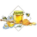 Kit de point de croix "Honey" 27 х 20 cm SANM-40