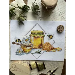 Cross stitch kit "Honey" 27 х 20 cm SANM-40