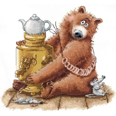 Kit de point de croix "Tea party" 20 х 18,5 cm SANCH-11