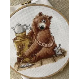 Cross stitch kit "Tea party" 20 х 18,5 cm SANCH-11