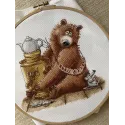 Cross stitch kit "Tea party" 20 х 18,5 cm SANCH-11