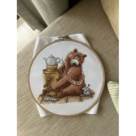Kit de point de croix "Tea party" 20 х 18,5 cm SANCH-11