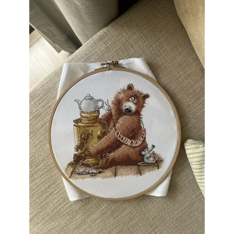 Cross stitch kit "Tea party" 20 х 18,5 cm SANCH-11