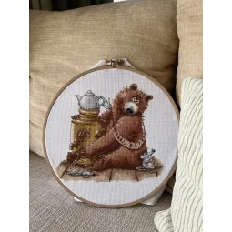 Cross stitch kit "Tea party" 20 х 18,5 cm SANCH-11