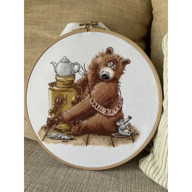Cross stitch kit "Tea party" 20 х 18,5 cm SANCH-11