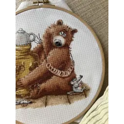 Cross stitch kit "Tea party" 20 х 18,5 cm SANCH-11