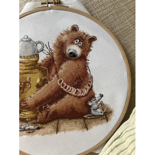 Cross stitch kit "Tea party" 20 х 18,5 cm SANCH-11