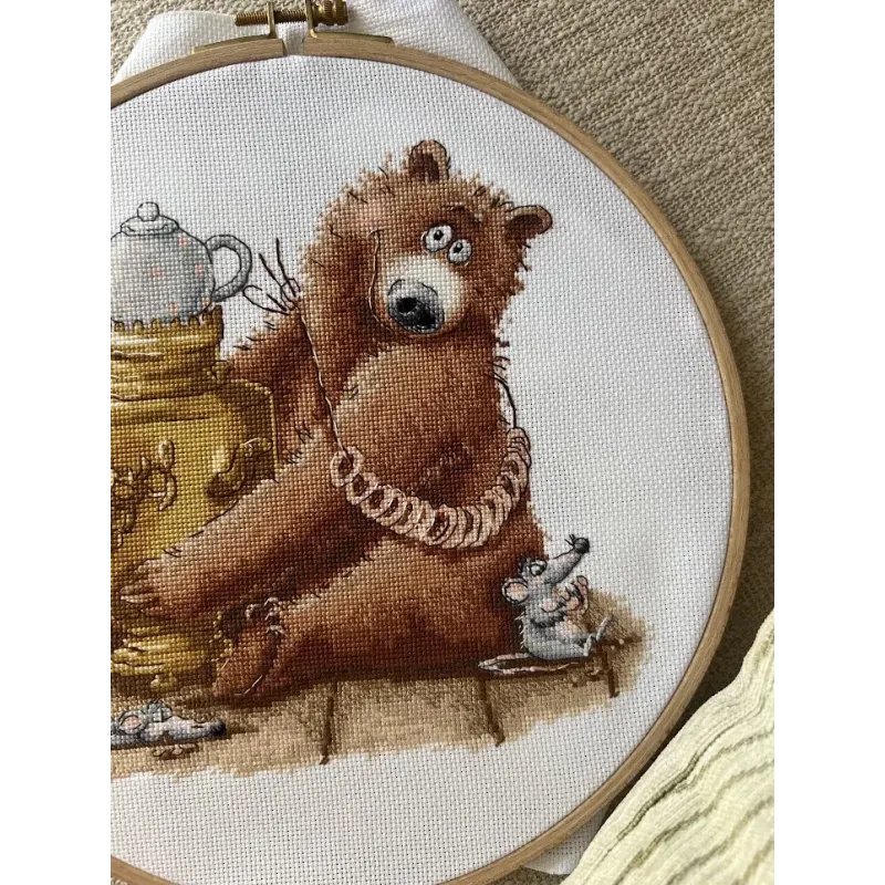 Cross stitch kit "Tea party" 20 х 18,5 cm SANCH-11