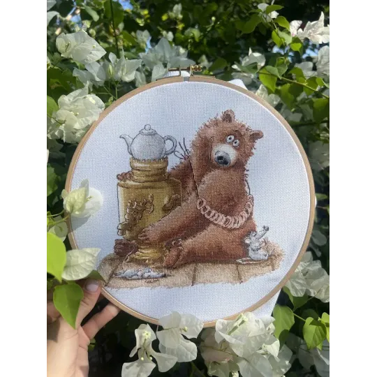 Kit de point de croix "Tea party" 20 х 18,5 cm SANCH-11