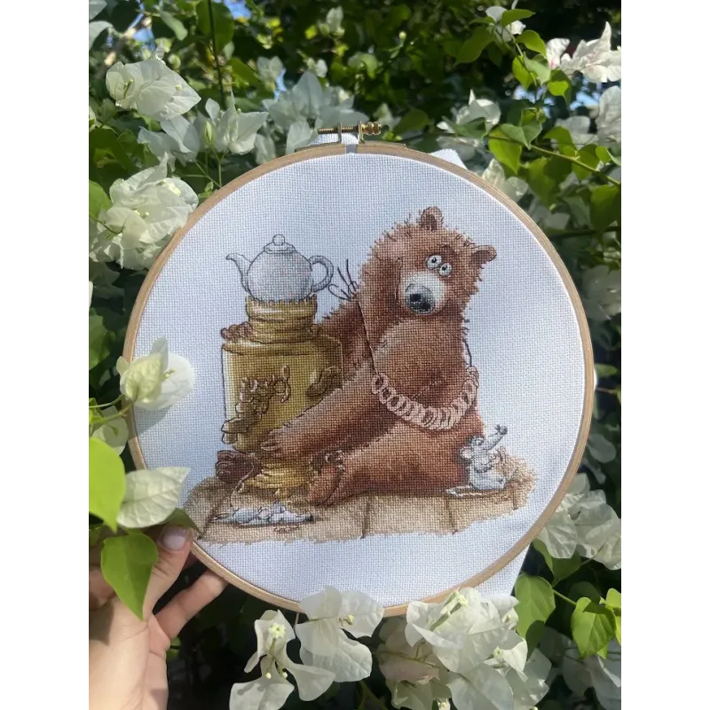 Cross stitch kit "Tea party" 20 х 18,5 cm SANCH-11