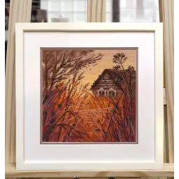 Kreuzstich-Set "Landschaft mit Spinnwebe" 18×18 cm S1667