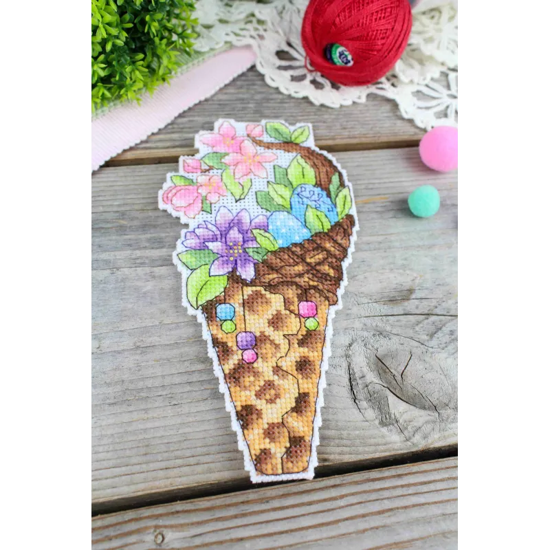 Kit de point de croix "Goût de printemps" 17x9 cm SR-1149