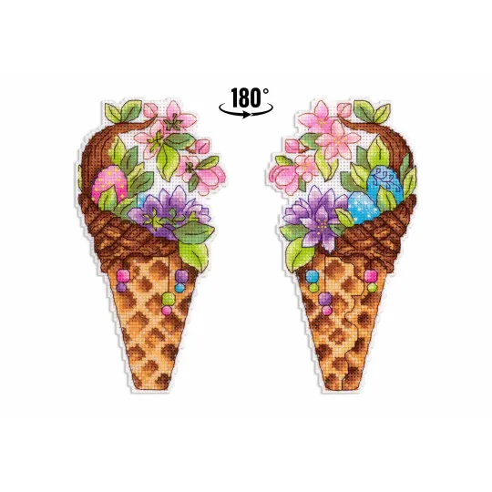 Kit de point de croix "Goût de printemps" 17x9 cm SR-1149