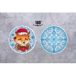 Cross stitch kit "New Year's tea party" 9x9 cm SR-1103