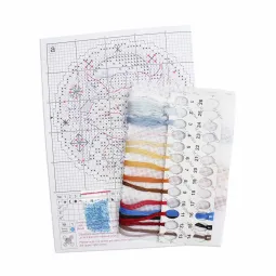 Cross stitch kit "New Year's tea party" 9x9 cm SR-1103