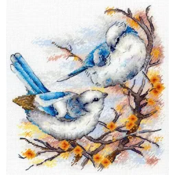 Cross stitch kit "Feathered Aristocrats" 20x18 cm SNV-924