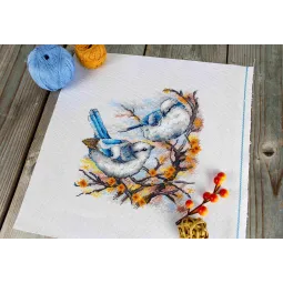 Cross stitch kit "Feathered Aristocrats" 20x18 cm SNV-924