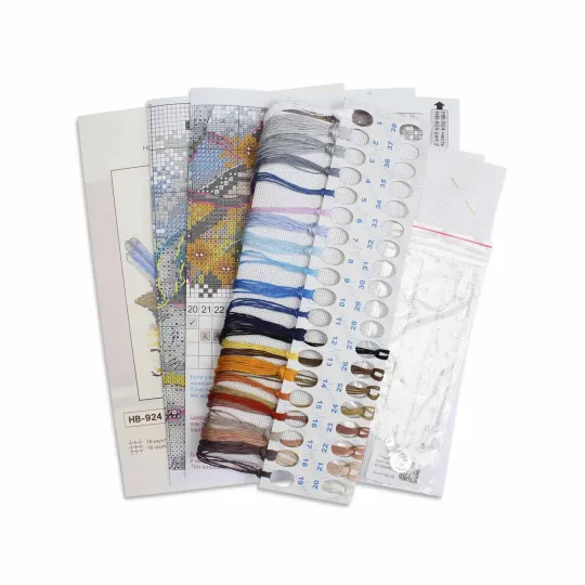 Kreuzstich-Set „Gefiederte Aristokraten“ 20x18 cm SNV-924