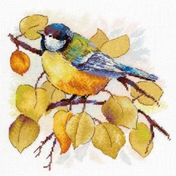 Kryželiu siuvinėjimo rinkinys "Rudens miške" 18x19 cm SNV-923