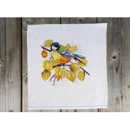 Kryželiu siuvinėjimo rinkinys "Rudens miške" 18x19 cm SNV-923