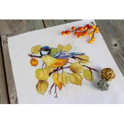 Kryželiu siuvinėjimo rinkinys "Rudens miške" 18x19 cm SNV-923