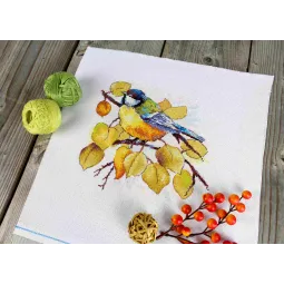 Набор для вышивания крестиком "В осеннем лесу" 18x19 см SNV-923