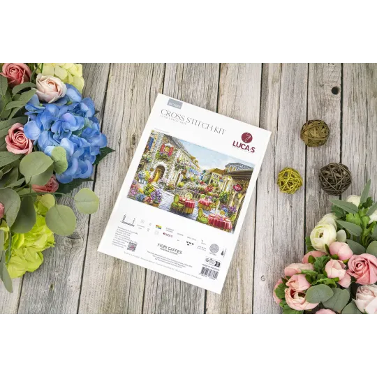 Cross Stitch Kit Fiori Caffes 52x35cm SBU5080