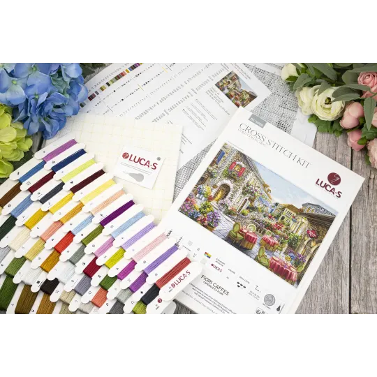 Cross Stitch Kit Fiori Caffes 52x35cm SBU5080