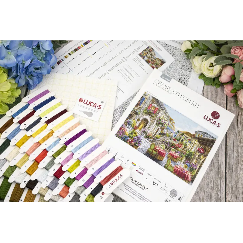 Kit de point de croix Fiori Caffes 52x35cm SBU5080