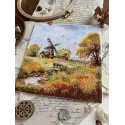 Kit de point de croix "Au vieux moulin" 19x19 cm SANU-09