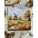 Kryželio siuvinėjimo rinkinys "Prie seno malūno" 19x19 cm SANU-09