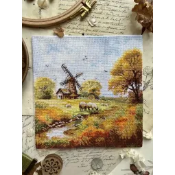 Cross stitch kit "At the old mill" 19x19 cm SANU-09