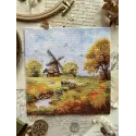Kreuzstich-Set "Alte Mühle" 19x19 cm SANU-09