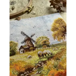 Cross stitch kit "At the old mill" 19x19 cm SANU-09