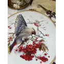 Kreuzstich-Set "Waxwing" 19x19,5 cm SANS-72