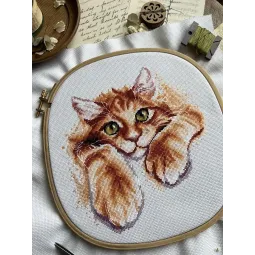 Kit de point de croix "Bonheur rouge" 17x18.5 cm SANR-56