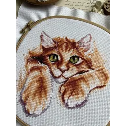 Kit de point de croix "Bonheur rouge" 17x18.5 cm SANR-56