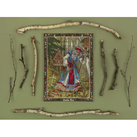 Kit de point de croix PANNA "Mythologie slave. Baba Yaga" 27x36.5 cm PVS-7408