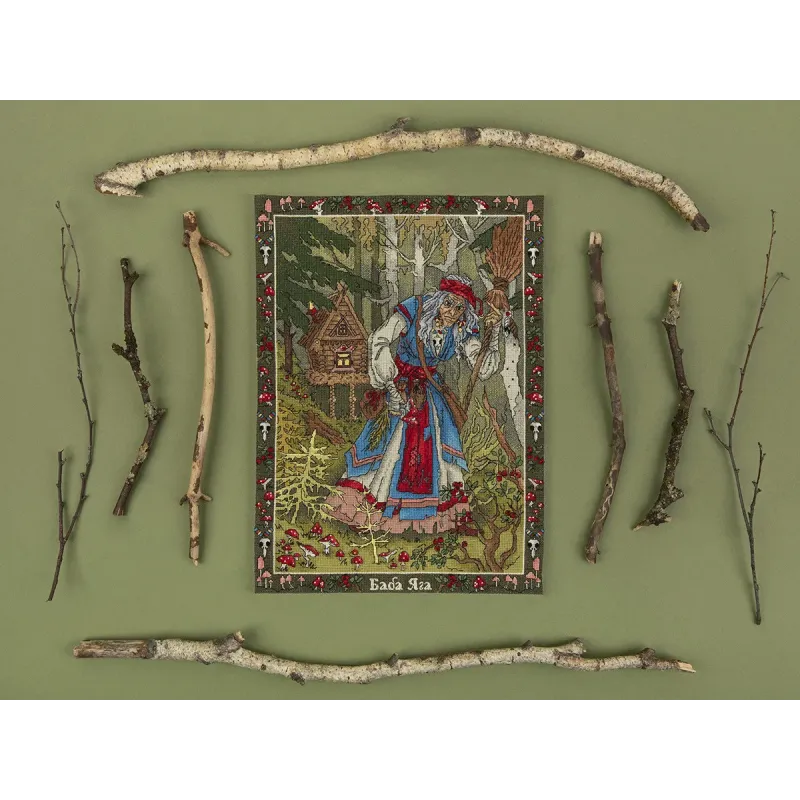 Kit de point de croix PANNA "Mythologie slave. Baba Yaga" 27x36.5 cm PVS-7408