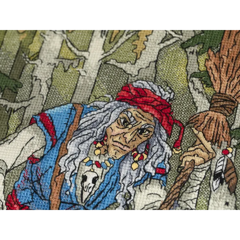 Kit de point de croix PANNA "Mythologie slave. Baba Yaga" 27x36.5 cm PVS-7408