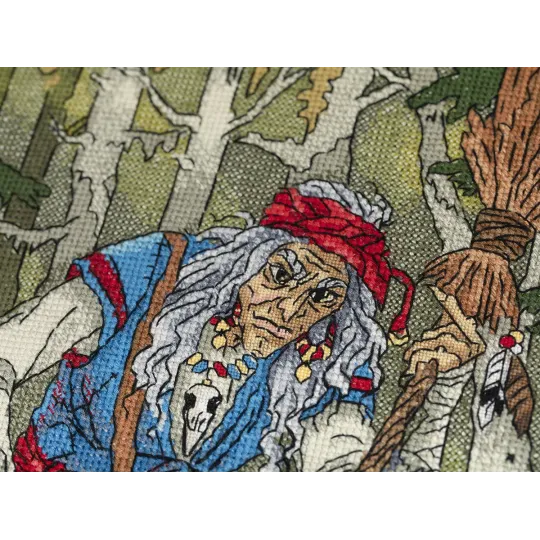 Kit de point de croix PANNA "Mythologie slave. Baba Yaga" 27x36.5 cm PVS-7408