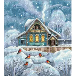 Kryželio siuvinėjimo rinkinys "Kur šilta" 23 х 25,5 cm SANT-18