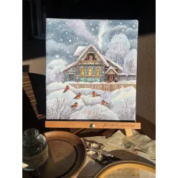 Kryželio siuvinėjimo rinkinys "Kur šilta" 23 х 25,5 cm SANT-18