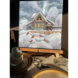 Kryželio siuvinėjimo rinkinys "Kur šilta" 23 х 25,5 cm SANT-18