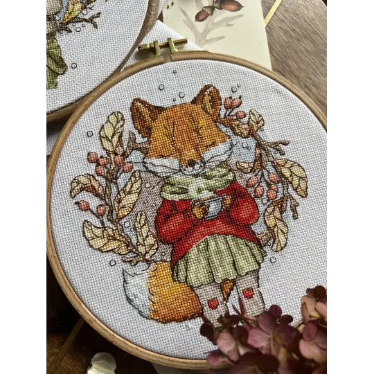 Набор для вышивания крестом «Осенний чай» 15 х 17 cm SANO-32