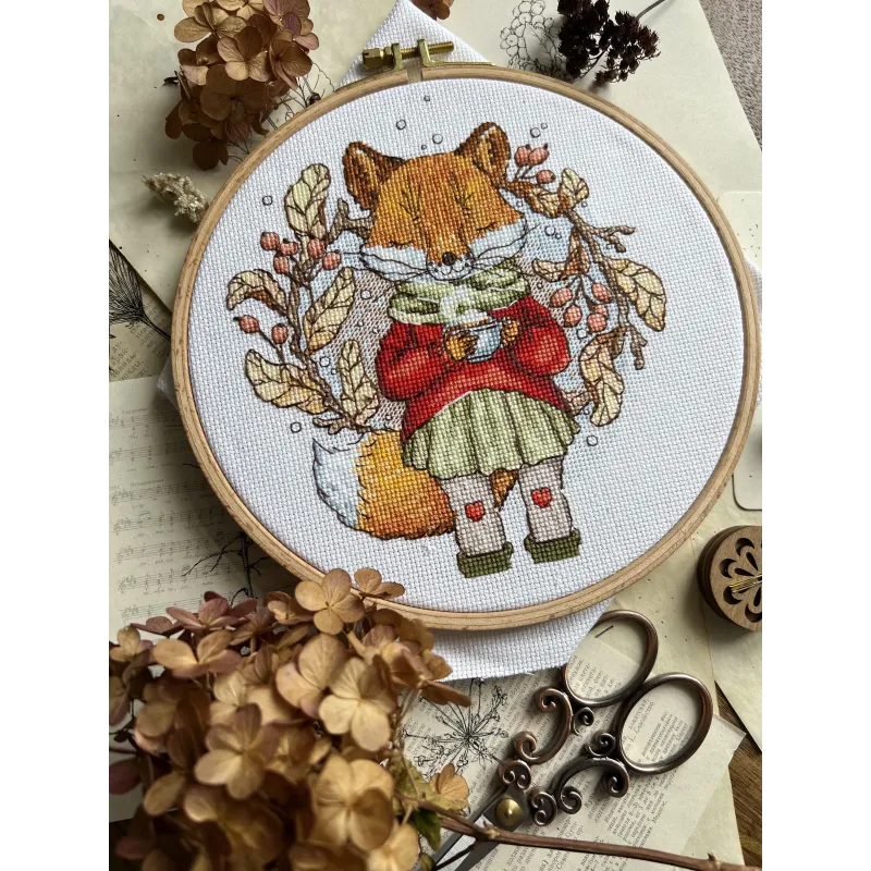 Kreuzstich-Set „Herbsttee“ 15 х 17 cm SANO-32