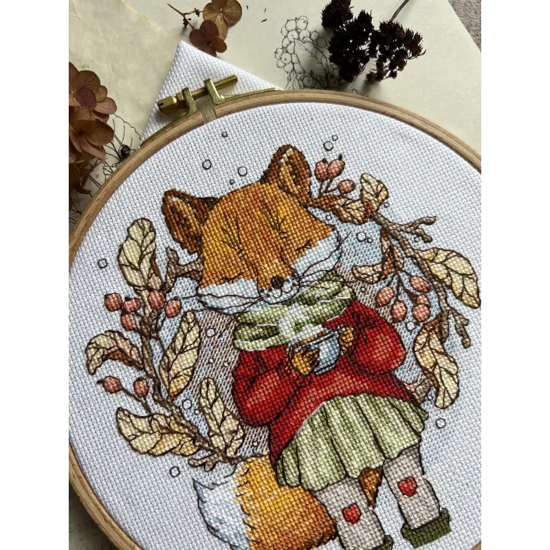 Kreuzstich-Set „Herbsttee“ 15 х 17 cm SANO-32