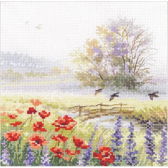 Kreuzstich-Set "Sommerwasserfarben. Mauersegler" S3-37