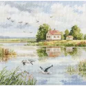 Набор для вышивания крестом «Домик у озера» S3-36